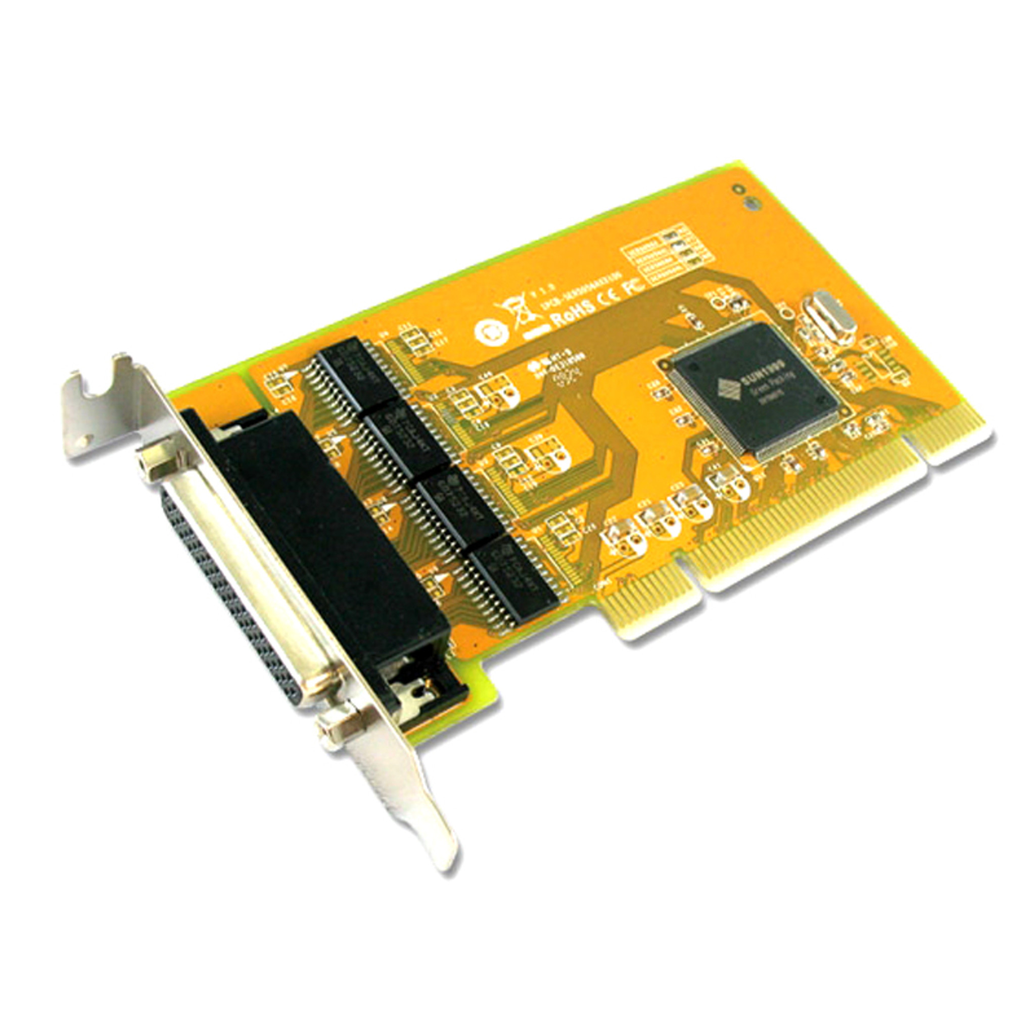 Sunix SER5056AL PCI 4-Port Serial RS-232 Card - Low Profile - Great buy