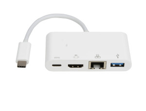 8Ware USB Type-C to USB 3.0, Gigabit Ehternet, HDMI & Type-C Charging Adapter