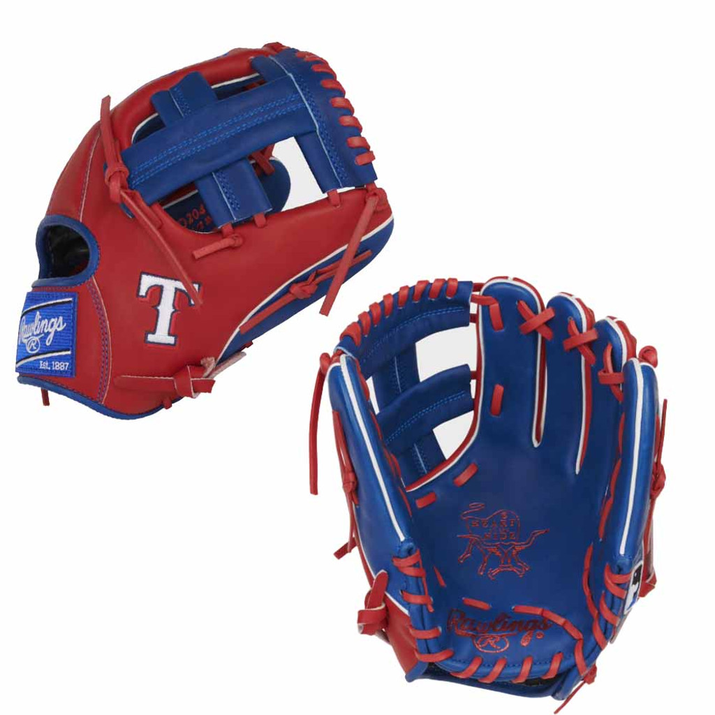 Custom Rawlings Heart of the Hide RANGERS - PRO204-1 - 11.5” Baseball Glove