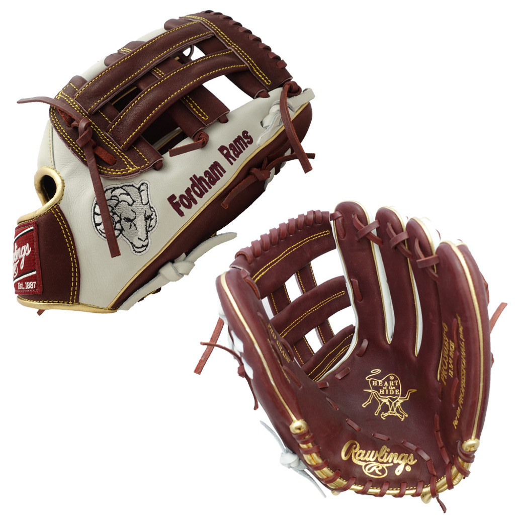 Custom Rawlings Heart of the Hide FORDHAM RAMS - PRO3029-6 - 12.75" Baseball Glove 