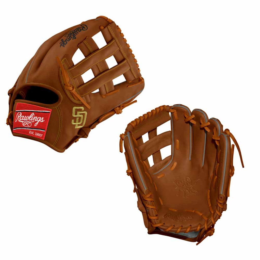 Custom Rawlings Heart of the Hide PADRES - PRO206-6 - 12” Baseball Glove 