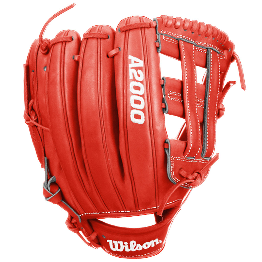 CUSTOM WILSON A2000 DW5 - RED - 12" BASEBALL GLOVE