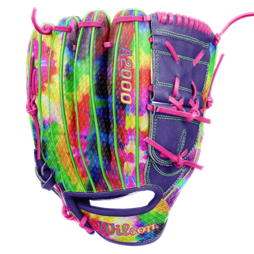 CUSTOM WILSON A2000 B2 - TIE DYE - 12" BASEBALL GLOVE