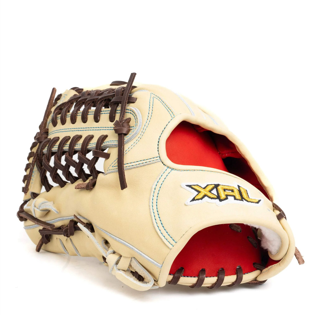 CUSTOM JAX LJ-10 - BLONDE - MODIFIED TRAPEZE - 12.5" LHT BASEBALL GLOVE