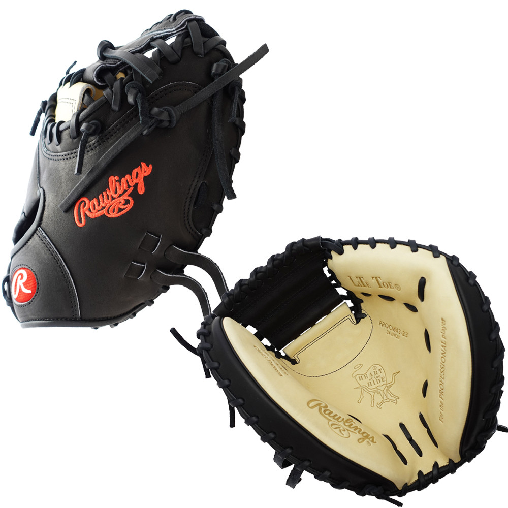 CUSTOM RAWLINGS HEART OF THE HIDE PROCM43-23 - BKBLRD - 34" RHT CATCHER'S MITT