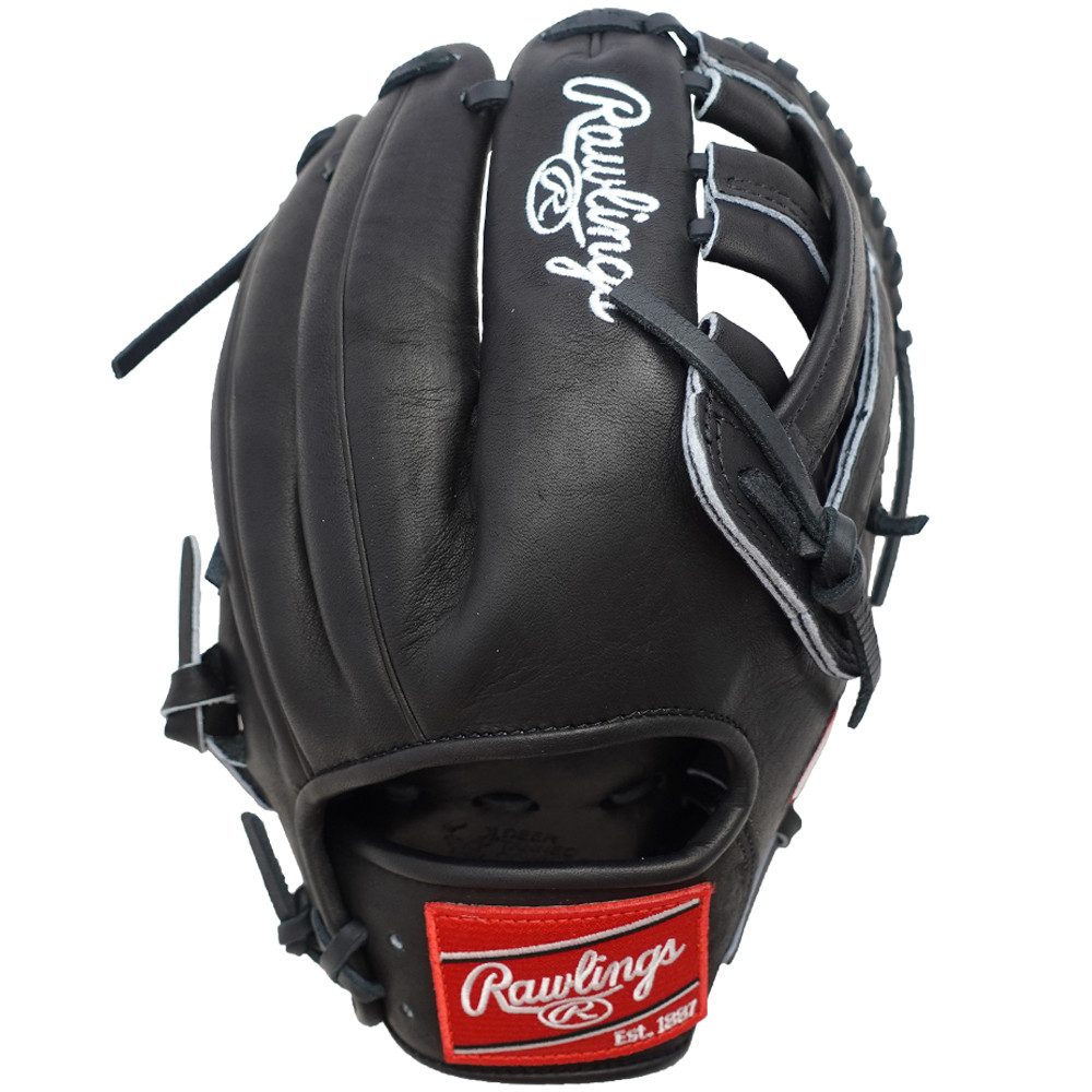 CUSTOM RAWLINGS HEART OF THE HIDE PRO205-6 - BLACK - 11.75" RHT BASEBALL GLOVE