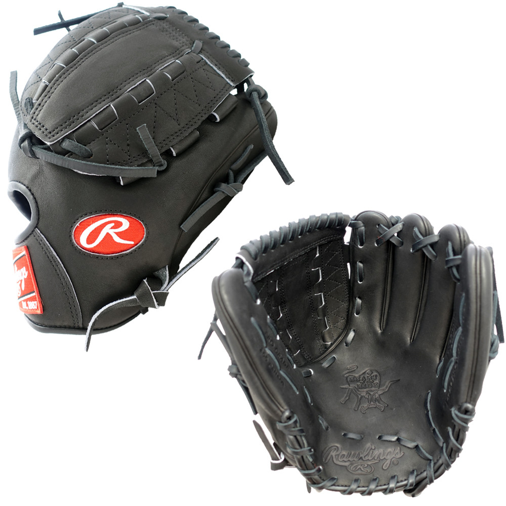 CUSTOM RAWLINGS HEART OF THE HIDE PRO206-12 - BLACK - 12" RHT BASEBALL GLOVE