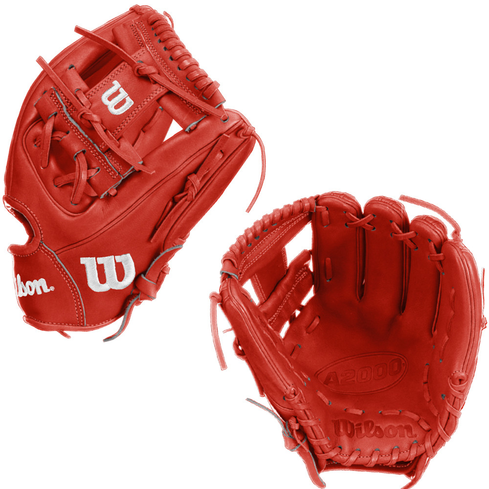 CUSTOM WILSON A2000 1975 - RED - 11.75" RHT BASEBALL GLOVE