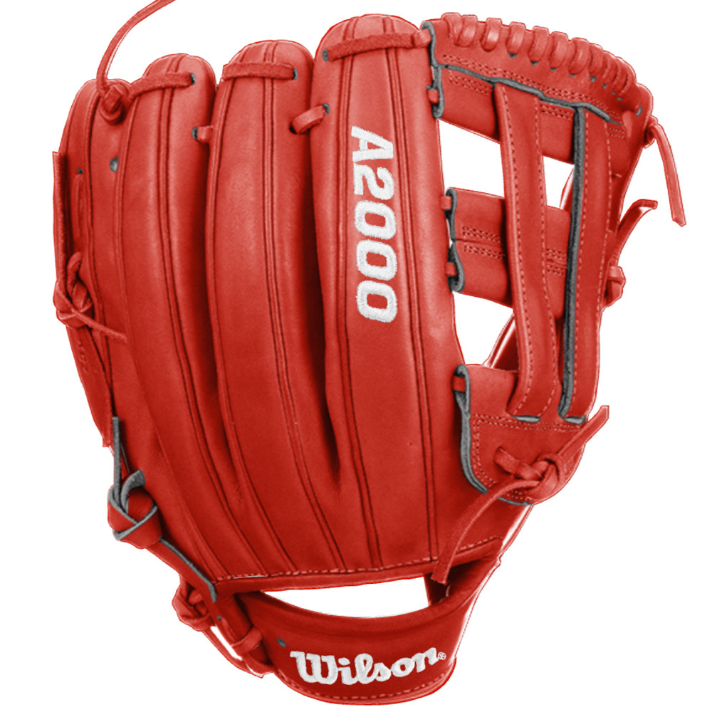 CUSTOM WILSON A2000 DW5 - RED - 12" RHT BASEBALL GLOVE