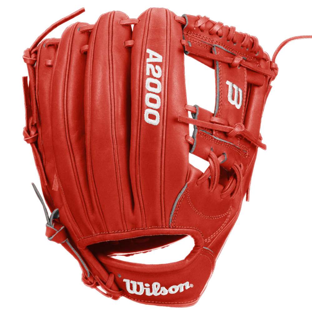 CUSTOM WILSON A2000 1781 - RED - 12.25" RHT BASEBALL / SOFTBALL GLOVE