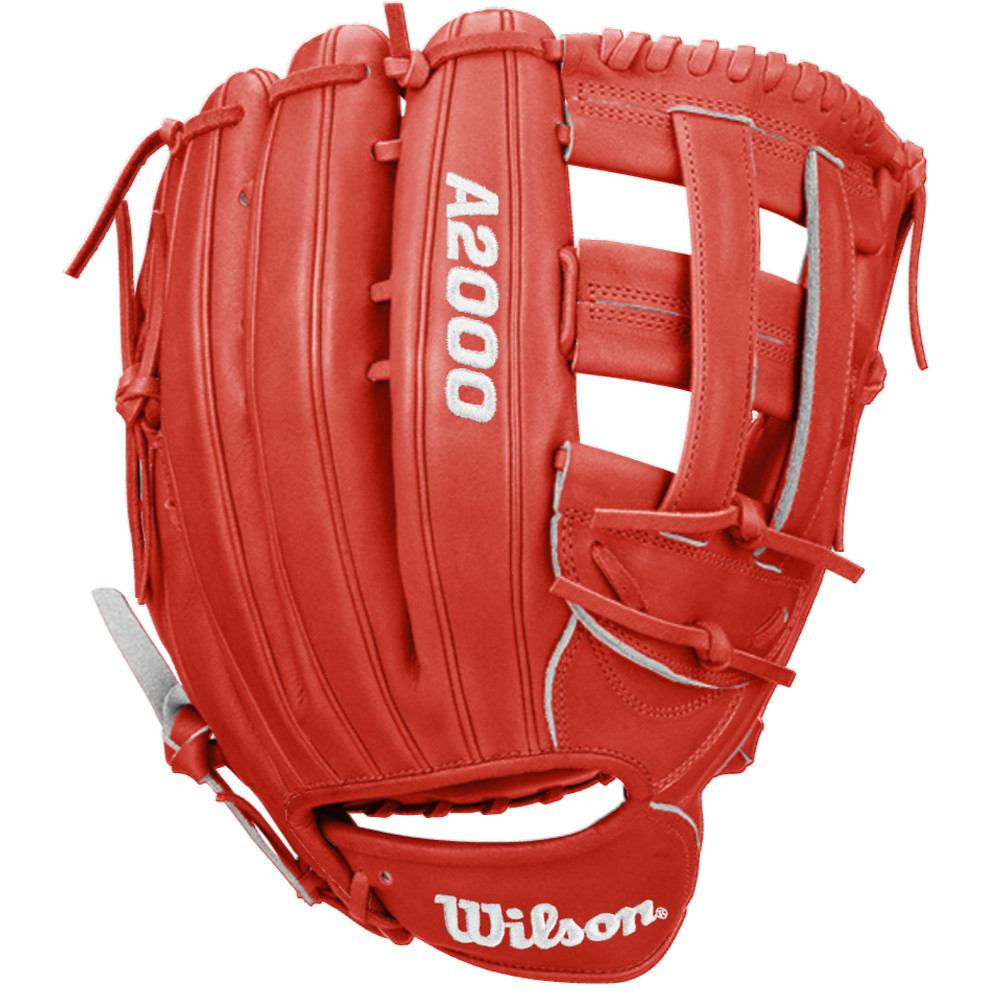CUSTOM WILSON A2000 1750 - RED - 12.5" RHT BASEBALL GLOVE