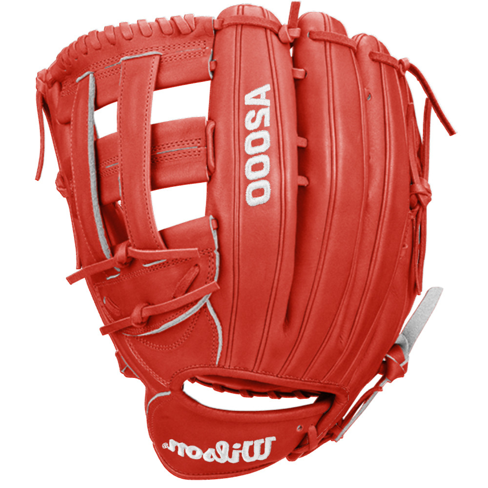CUSTOM WILSON A2000 1750 - RED - 12.5" LHT BASEBALL GLOVE