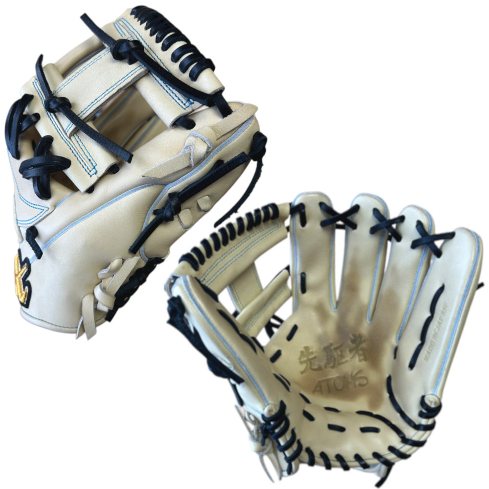 USED ATOMS PROFESSIONAL LINE AJK-06 - MADE IN JAPAN - BLBK - 11.5" BASEBALL GLOVE