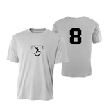 Cutternation Dri fit tee home plate - light grey