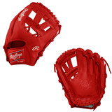 CUSTOM RAWLINGS HEART OF THE HIDE PRO205-7 - RED - 11.75" BASEBALL GLOVE