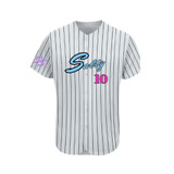 Salty Stars Button Up Jersey - pinstrip (8+ week lead time)