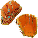 EXCLUSIVE D-QUEST - ORANGE STAR - MADE IN JAPAN - 12" BASEBALL GLOVE EXCLUSIVE D-QUEST - ORANGE STAR - MADE IN JAPAN - 12" BASEBALL GLOVE