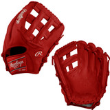 CUSTOM RAWLINGS HEART OF THE HIDE PRO208-6 - RED - 12.5" BASEBALL / SOFTBALL GLOVE