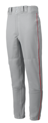 Mizuno Elastic Bottom Pants - Grey w/ Black, Navy, Royal, Scarlet 