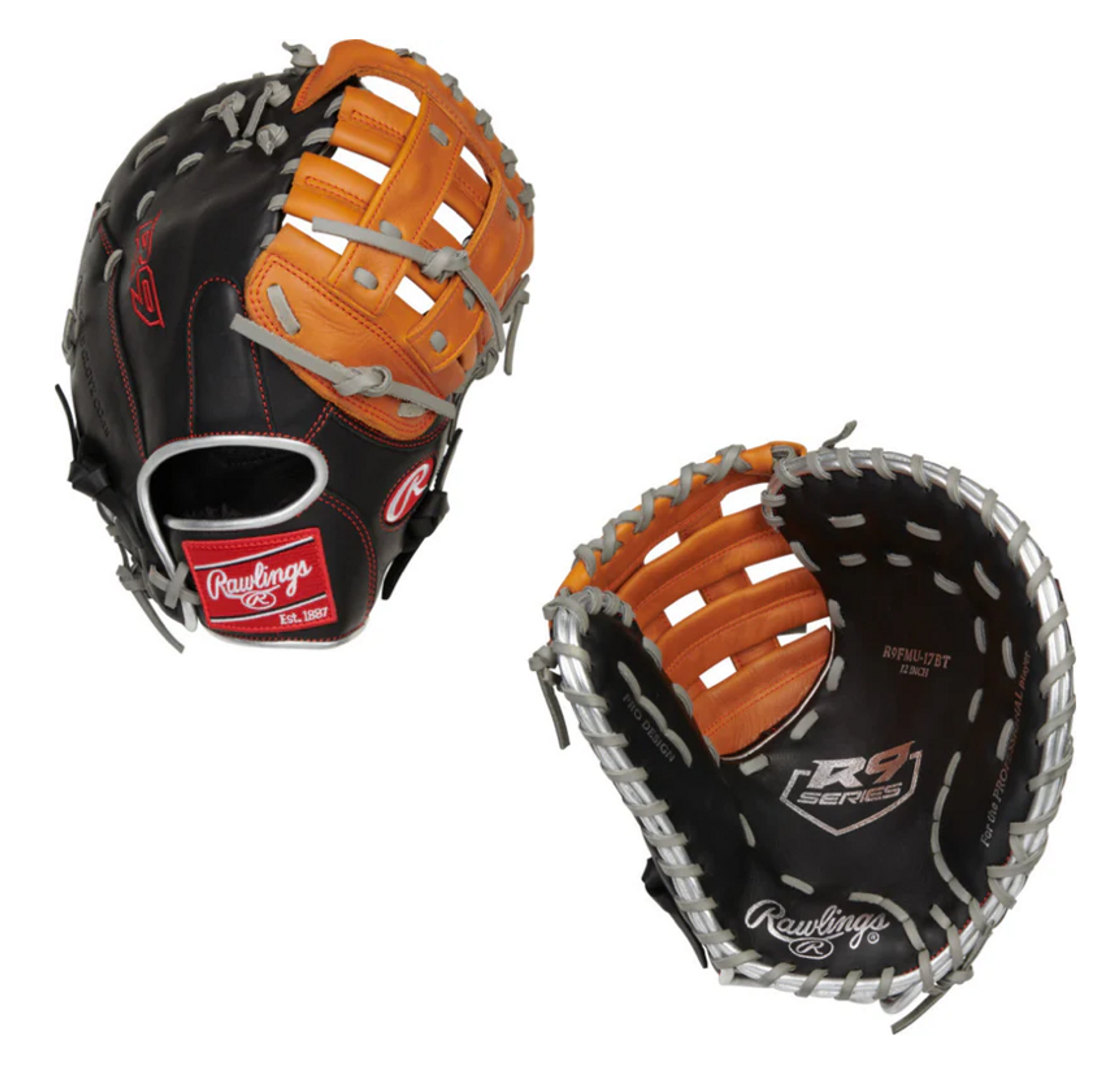 Rawlings R9FM18BG 12.5 R9 Baseball First Base Mitt