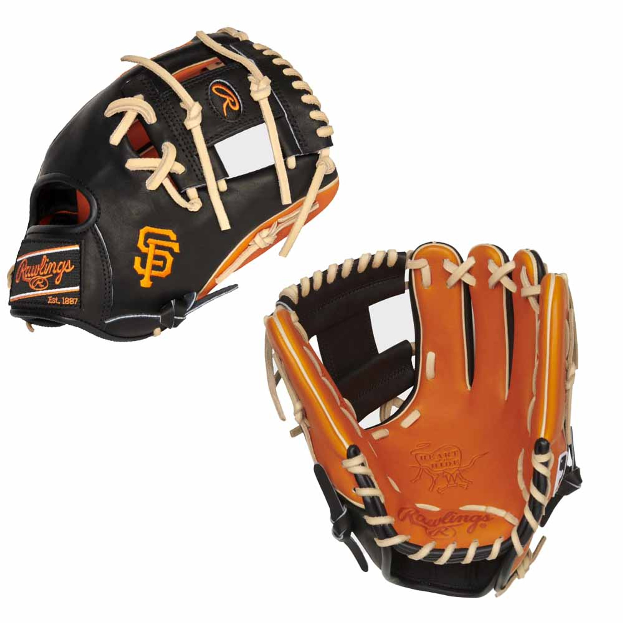 Custom Rawlings Heart of the Hide GIANTS - PRO204-2 - 11.5” Baseball Glove