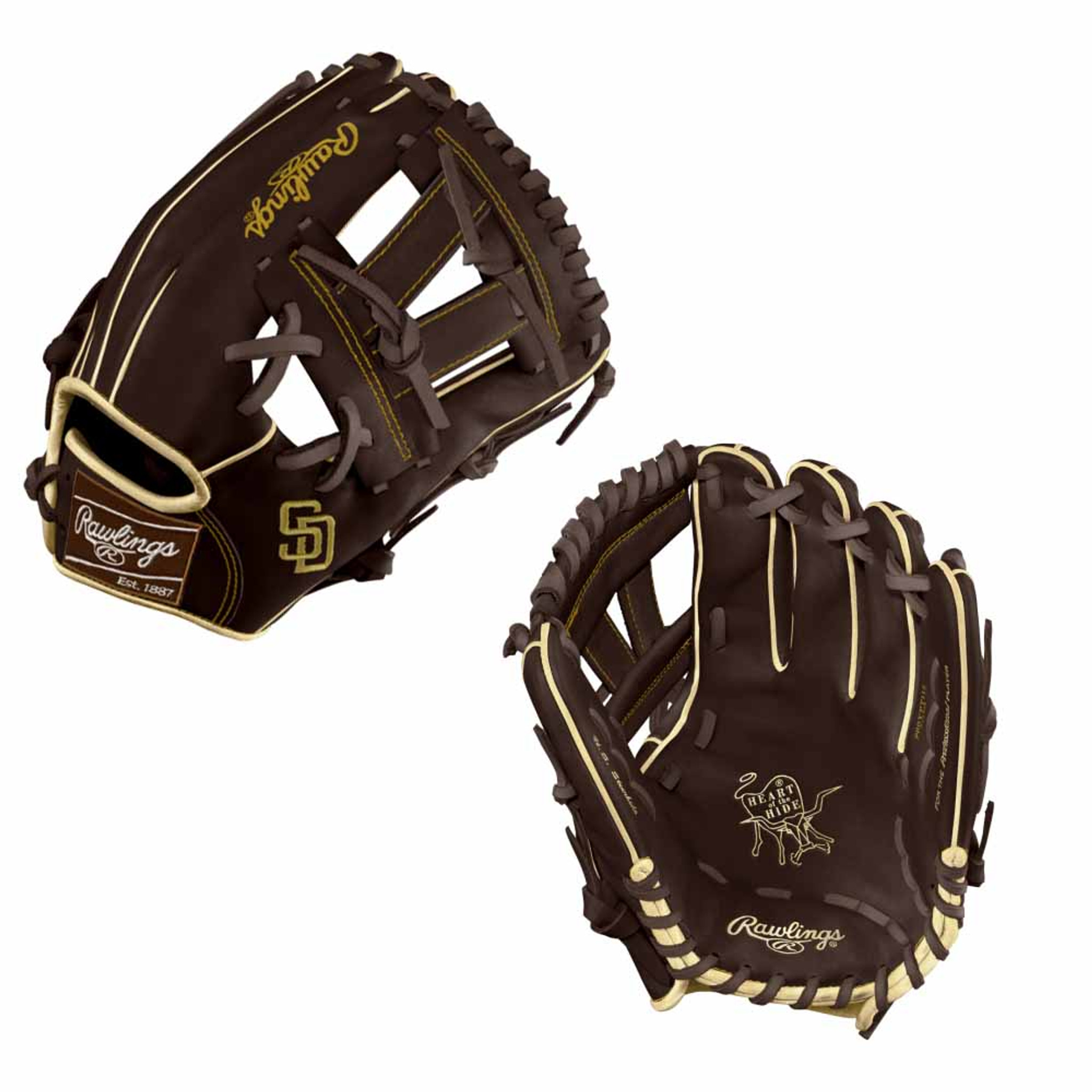 iio♡ CUSTOM RAWLINGS HEART OF THE HIDE PROYPT115-7 -PADRES - 11.5