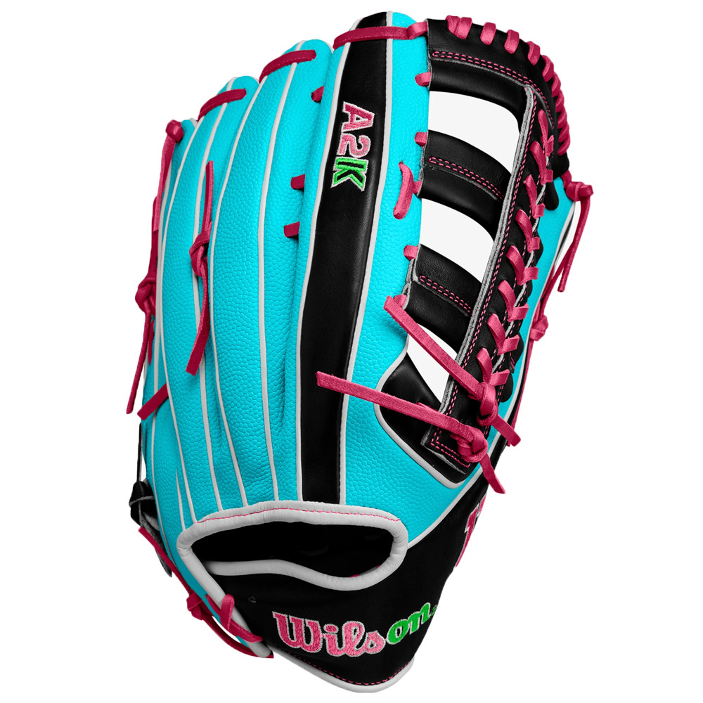 Wilson 2023 A2000 Superskin 1810 (of) Gants de Baseball Outfield Unisexe, Noir/Blond, 12.75
