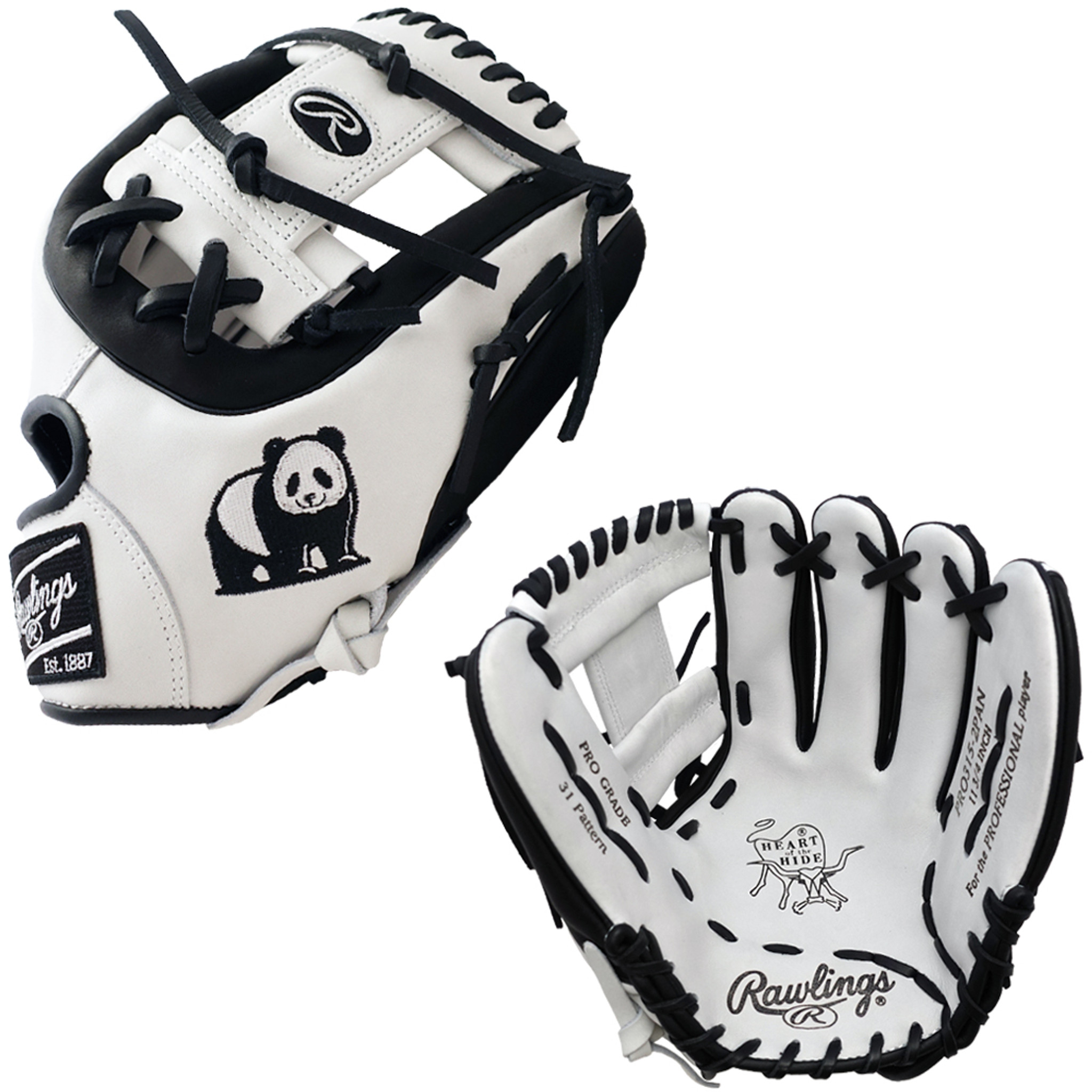 EXCLUSIVE RAWLINGS HEART OF THE HIDE PRO315-2PAN - PANDA