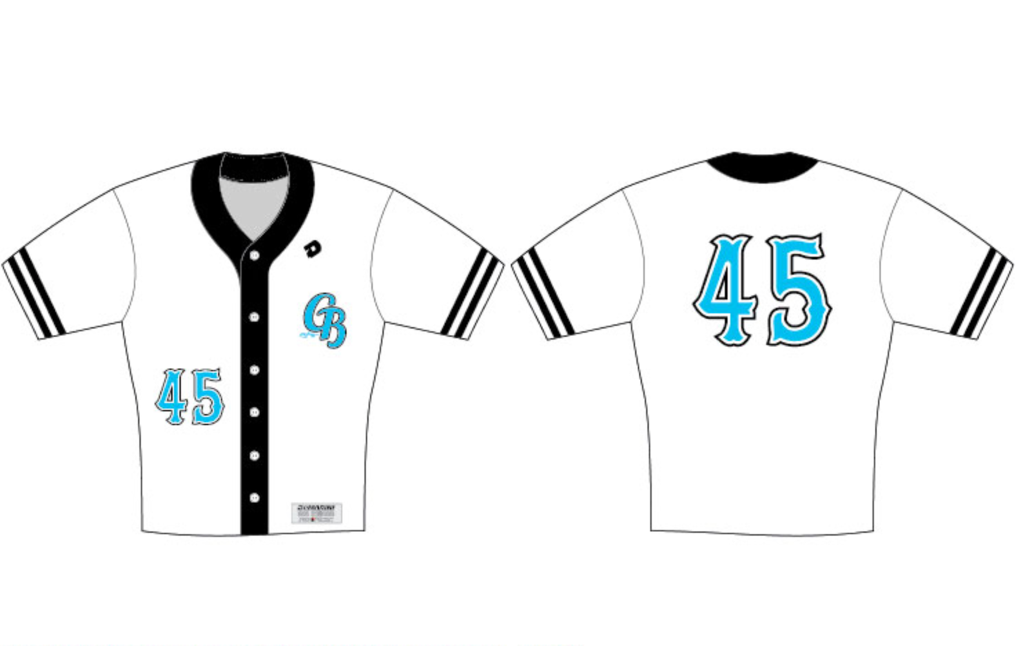 white button up jersey