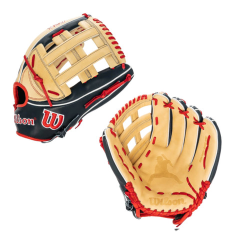 Wilson Juan Soto A2K JS22 GM Outfield Baseball Glove Brown/Gold 12.75”  Right Hand Throw - WBW1016301275 Baseball & Softball Gloves