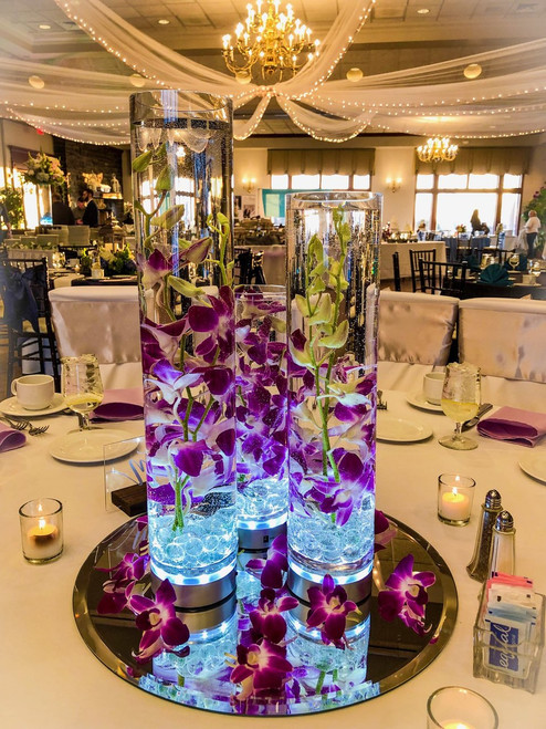 Underwater Orchid Centerpieces In Purple  (Rentals) 
