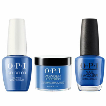 OPI COMBO 3 IN 1 MATCHING - GCL25-NLL25-DPL25 TILE ART TO WARM YOUR HEART