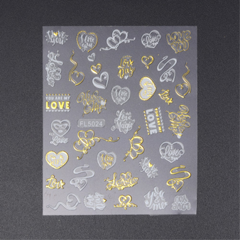 METAL COLOR LOVE STICKER FL5024