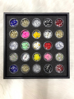 Rhinestiones & Acrylic Flowers Sets ( Mix Colors )