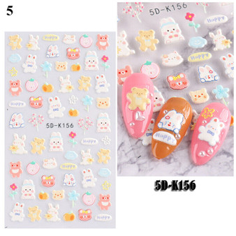 5D Embossed Nail Stickers - 5D-151 to 5D-160