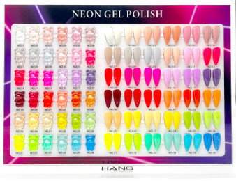 Hang Neon Gel 36 Colors + Free Sample Tip + 1 Glitter Gel Top