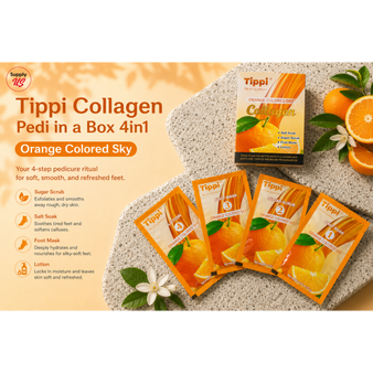 Tippi Collagen Pedi in a Box 4in1 - Orange Colored Sky