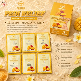 PHOENIX Pedi Relief Deluxe Spa Pedicure 11 Steps - Mango Royal - BUY 10 FREE 1