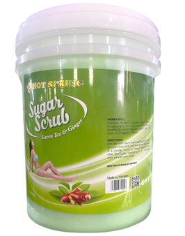 HOT SPRING Sugar Scrub 5Gal Bucket - Green Tea Ginger