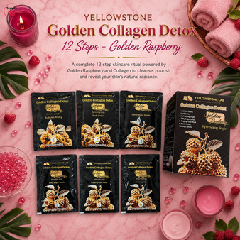 YellowStone Golden Collagen Detox 12 Steps - Golden Raspberry