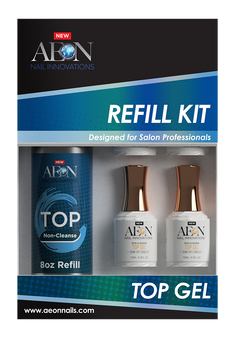 Aeon Top Gel Refill 8oz + 4 Free Top Gel 0.5oz