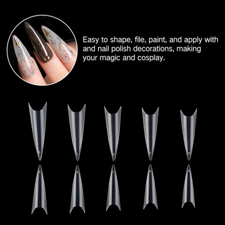 LED Soft Gel Medium Stiletto Nail Tips - Red Carpet Manicure | Ulta Beauty