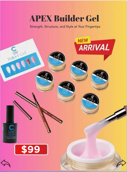 Chisel Builder Gel 6 Colors 30ml Kit + Free Color Chart