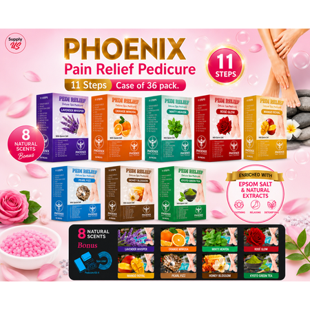 PHOENIX PAIN RELIEF PEDICURE 11 STEPS CASE OF 36 PACK 