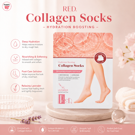 RED Collagen Socks - Hydration Boosting