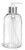 Clear Pump Bottle 8oz w/ Brushed Aluminum Collars
