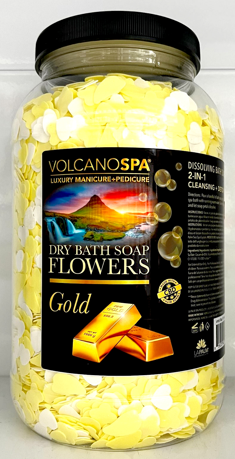 Lapalm Volcano Spa Dry Bath Soap Flowers 1G Gold US Nail Supply LLC