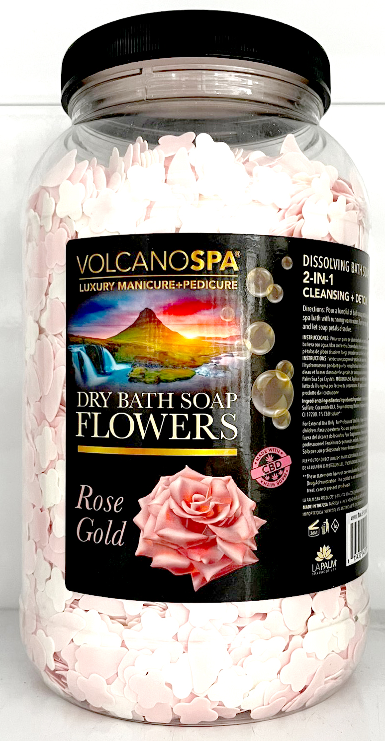 Lapalm Volcano Spa Dry Bath Soap Flowers 1G Rose Gold US Nail