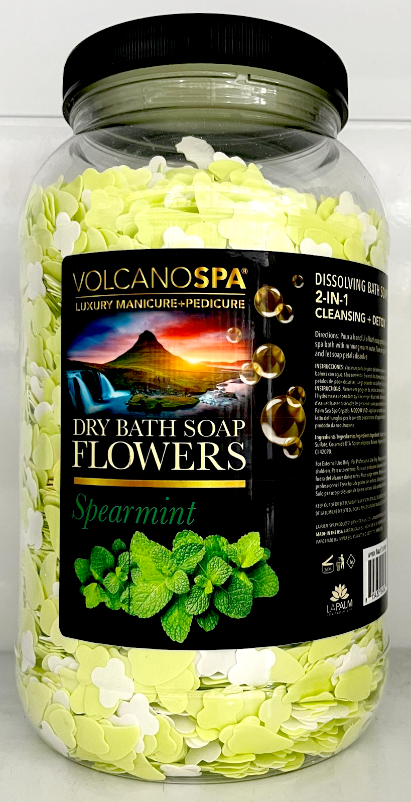 Lapalm Volcano Spa Dry Bath Soap Flowers 1G Spearmint Eucalyptus US