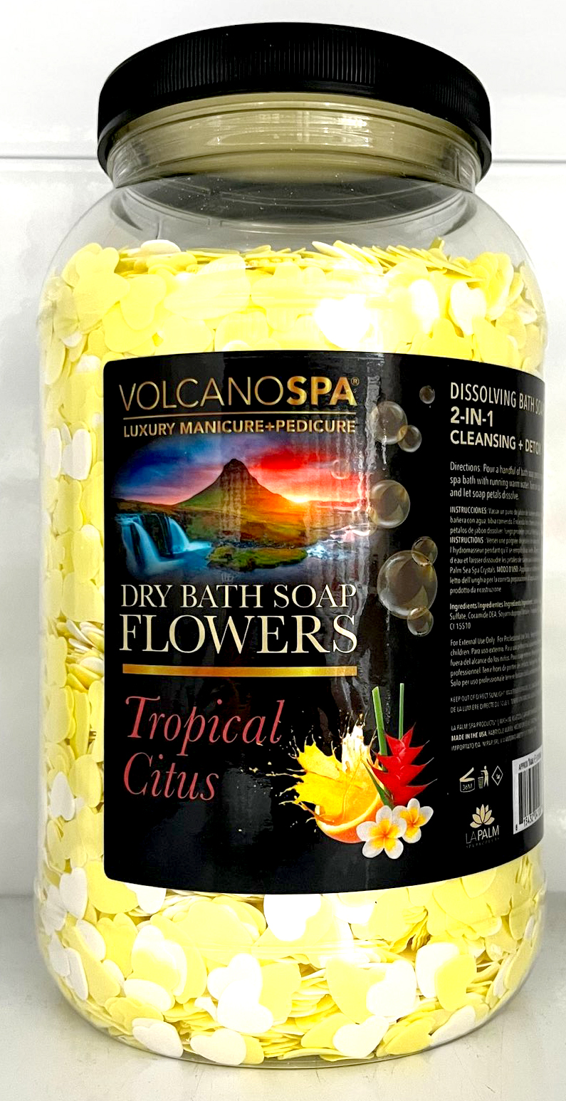 Lapalm Volcano Spa Dry Bath Soap Flowers 1G Tropical Citrus US Nail